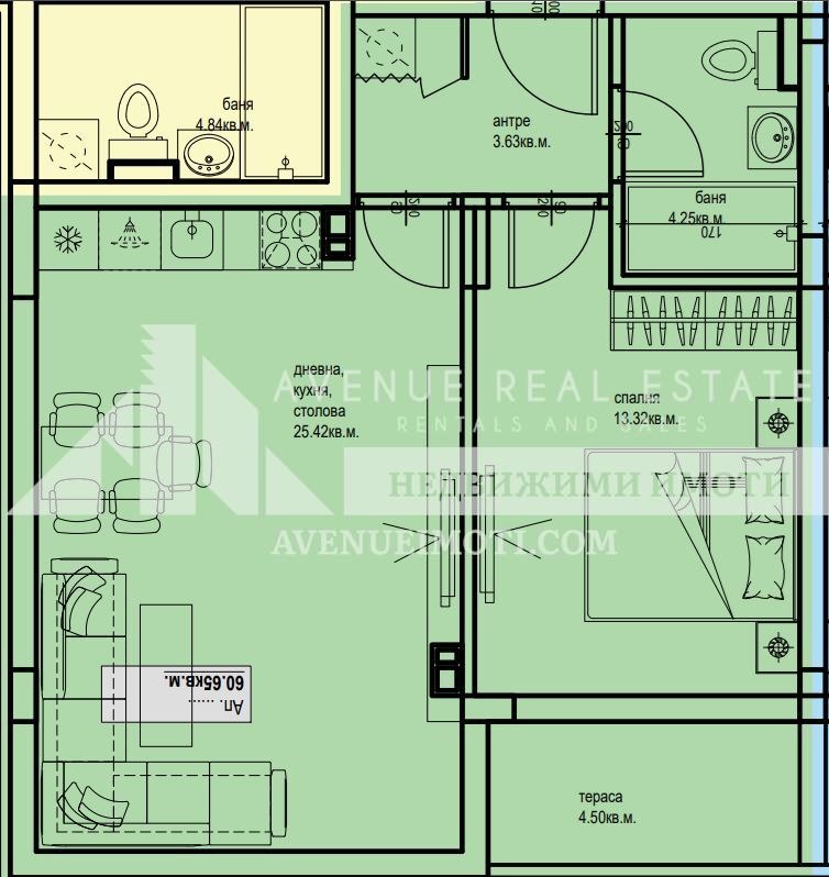 En venta  1 dormitorio Plovdiv , Karshiyaka , 70 metros cuadrados | 72495116 - imagen [2]