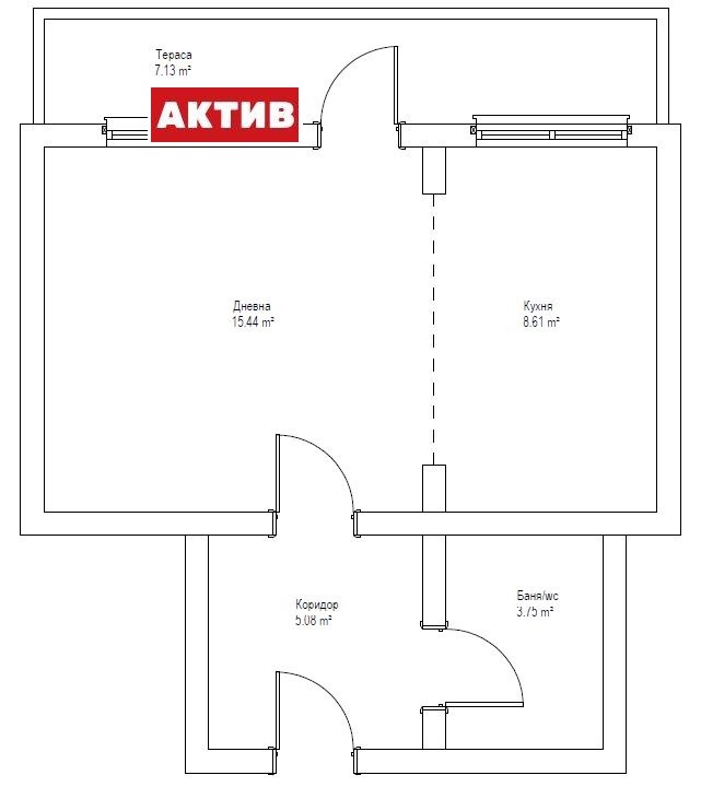 Продава 1-СТАЕН, гр. Търговище, Център, снимка 11 - Апартаменти - 54703228