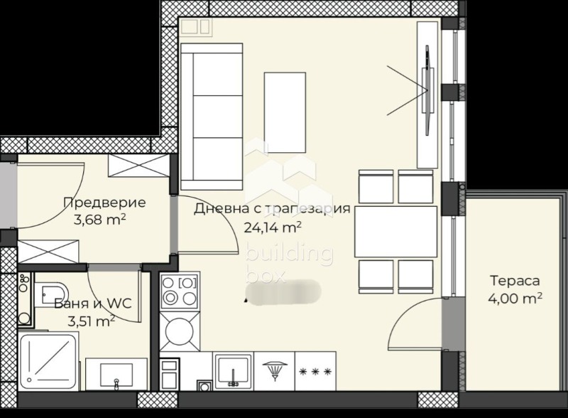 Продава 1-СТАЕН, гр. Пловдив, Христо Смирненски, снимка 1 - Aпартаменти - 48536275