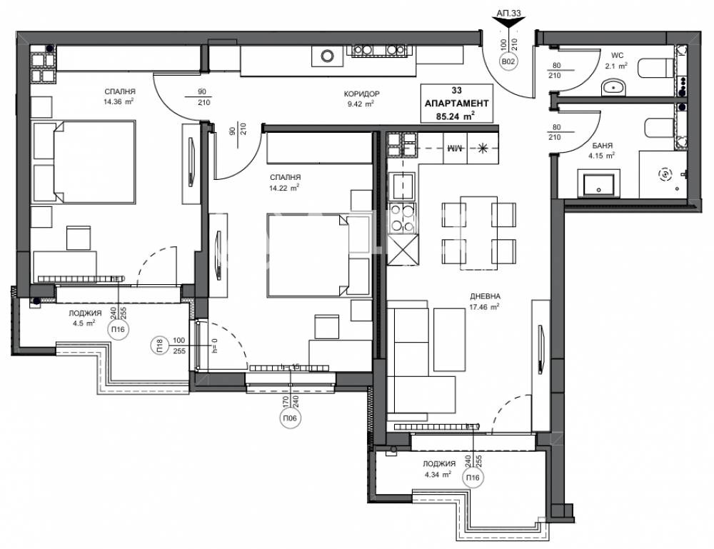 Продава 3-СТАЕН, гр. София, Обеля 2, снимка 4 - Апартаменти - 54602648