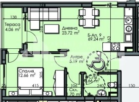 1 dormitorio Izgrev, Burgas 1