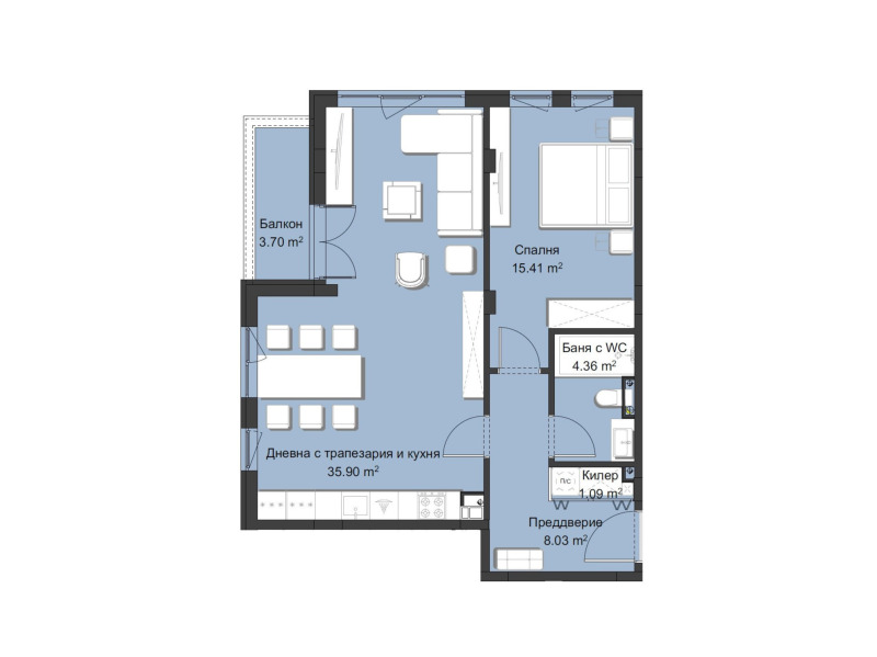 Продава  2-стаен град Пловдив , Христо Смирненски , 102 кв.м | 89470192 - изображение [6]