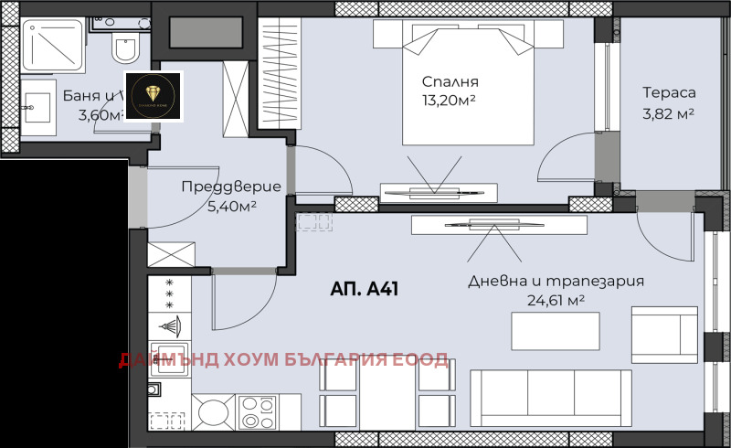 Til salgs  1 soverom Plovdiv , Peshtersko sjose , 72 kvm | 99230264 - bilde [2]
