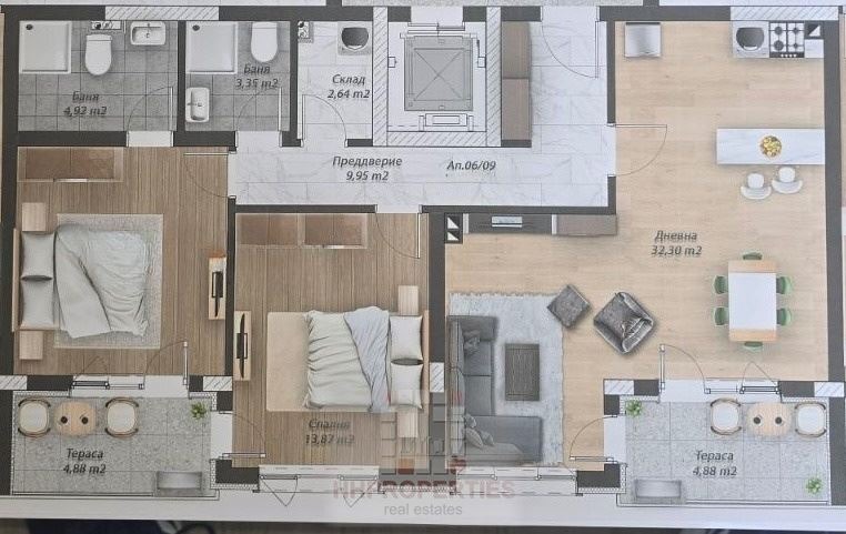 Zu verkaufen  2 Schlafzimmer Plowdiw , Belomorski , 120 qm | 12127091 - Bild [5]