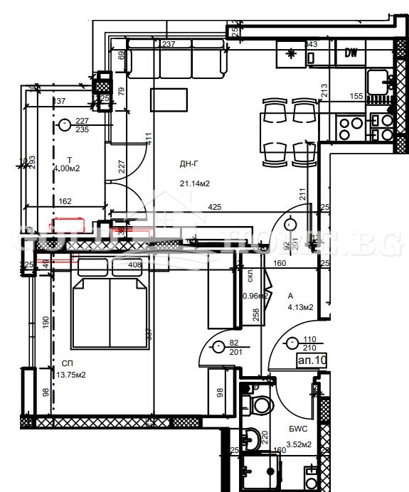 Myytävänä  1 makuuhuone Plovdiv , Hristo Smirnenski , 64 neliömetriä | 91034198 - kuva [5]