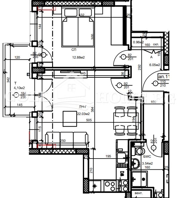 Myytävänä  1 makuuhuone Plovdiv , Hristo Smirnenski , 64 neliömetriä | 91034198 - kuva [6]