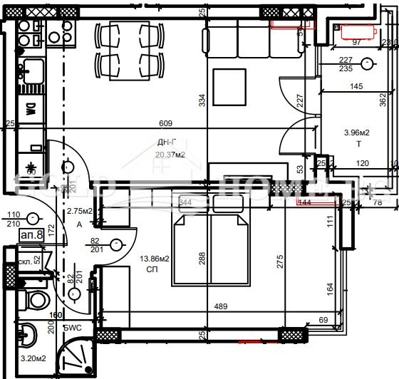 Myytävänä  1 makuuhuone Plovdiv , Hristo Smirnenski , 64 neliömetriä | 91034198 - kuva [2]