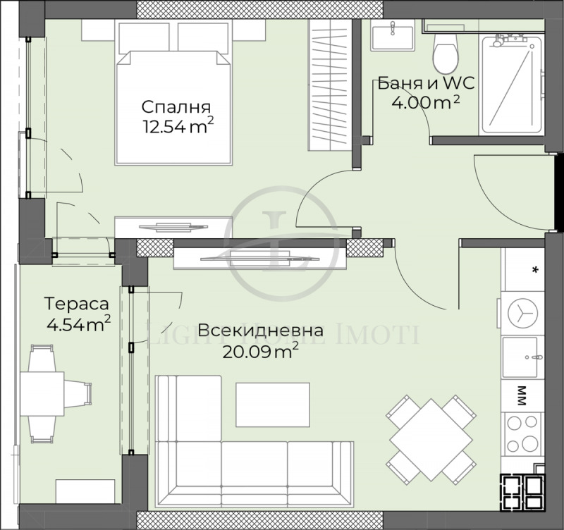 En venta  1 dormitorio Plovdiv , Jristo Smirnenski , 65 metros cuadrados | 68870364 - imagen [4]