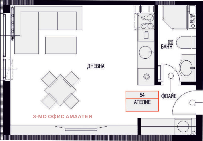 De vânzare  Studio Sofia , Liulin 2 , 42 mp | 74841542 - imagine [9]