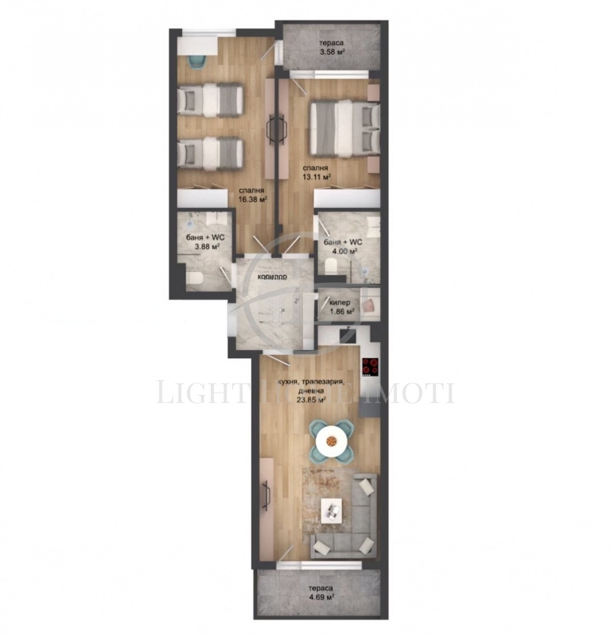 Продава 3-СТАЕН, гр. Пловдив, Кършияка, снимка 12 - Апартаменти - 55807669