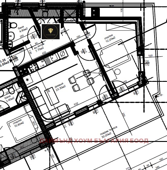 Till salu  1 sovrum Plovdiv , Komatevski vazel , 106 kvm | 98895662 - bild [2]