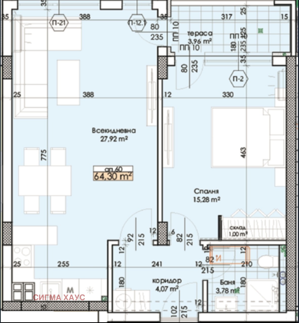 Продава 2-СТАЕН, гр. Пловдив, Тракия, снимка 4 - Апартаменти - 56510019