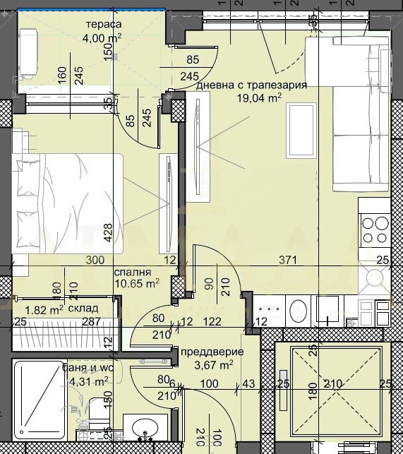 Продаја  1 спаваћа соба Пловдив , Тракија , 61 м2 | 11066667 - слика [2]