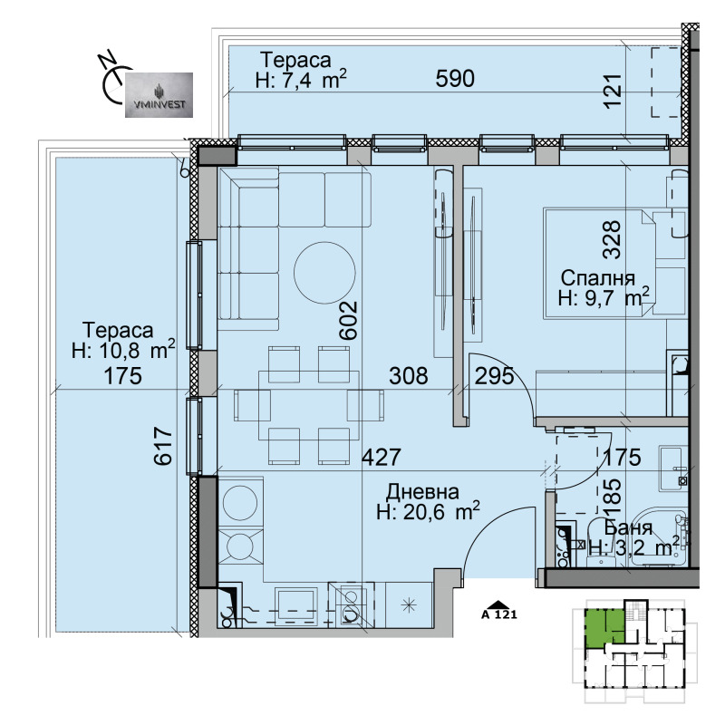 Zu verkaufen  1 Schlafzimmer Sofia , Moderno predgradie , 72 qm | 54167837 - Bild [4]