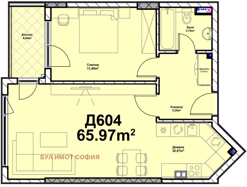 Til salgs  1 soverom Sofia , Poligona , 79 kvm | 34869146 - bilde [2]