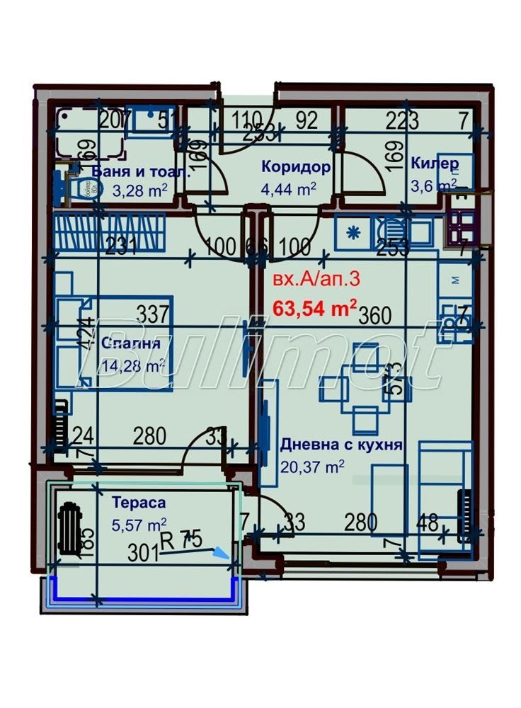 Продава 2-СТАЕН, град Варна, Цветен квартал • 113100 € / 221204.37 лв. • 90638732 1