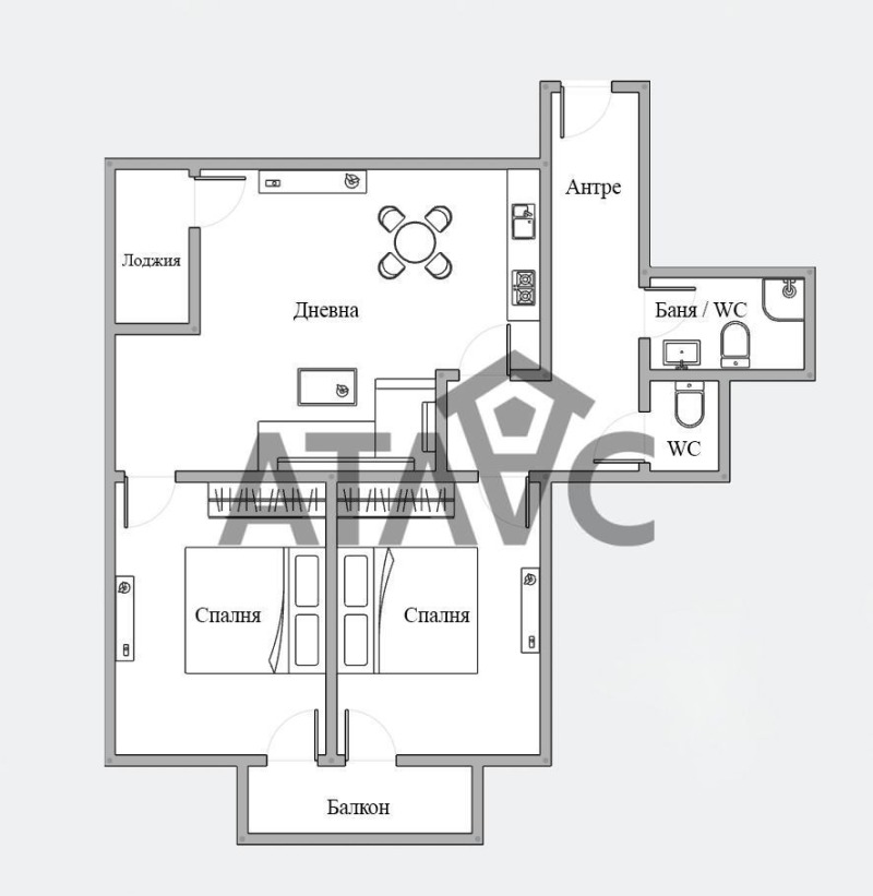 Zu verkaufen  2 Schlafzimmer Plowdiw , Kjutschuk Parisch , 101 qm | 99076417