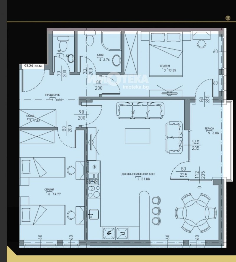 À vendre  2 chambres Sofia , Malinova dolina , 105 m² | 39217400