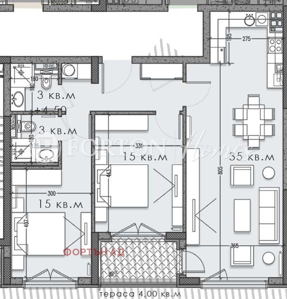 Продава 3-СТАЕН, гр. София, Кръстова вада, снимка 3 - Апартаменти - 55726518