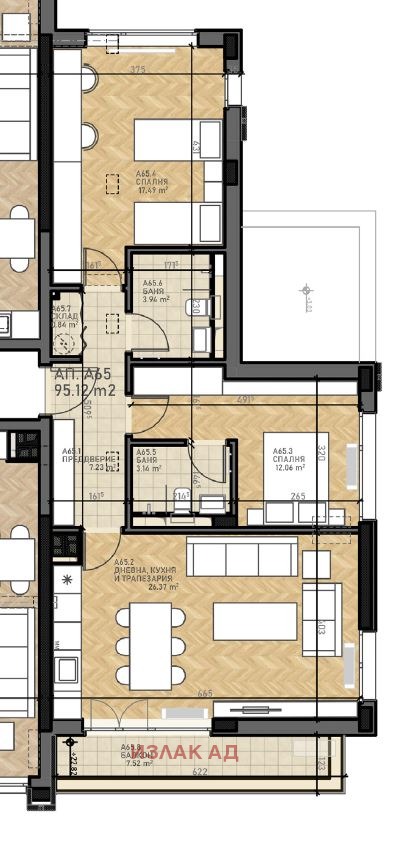 Продава 3-СТАЕН, гр. София, Дружба 2, снимка 5 - Апартаменти - 56327487