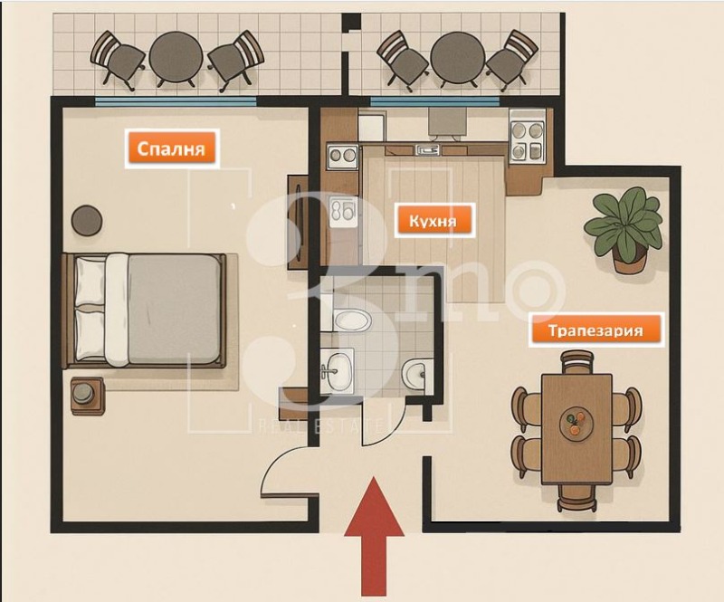 Te koop  1 slaapkamer Sofia , Gotse Deltsjev , 68 m² | 11854329 - afbeelding [5]