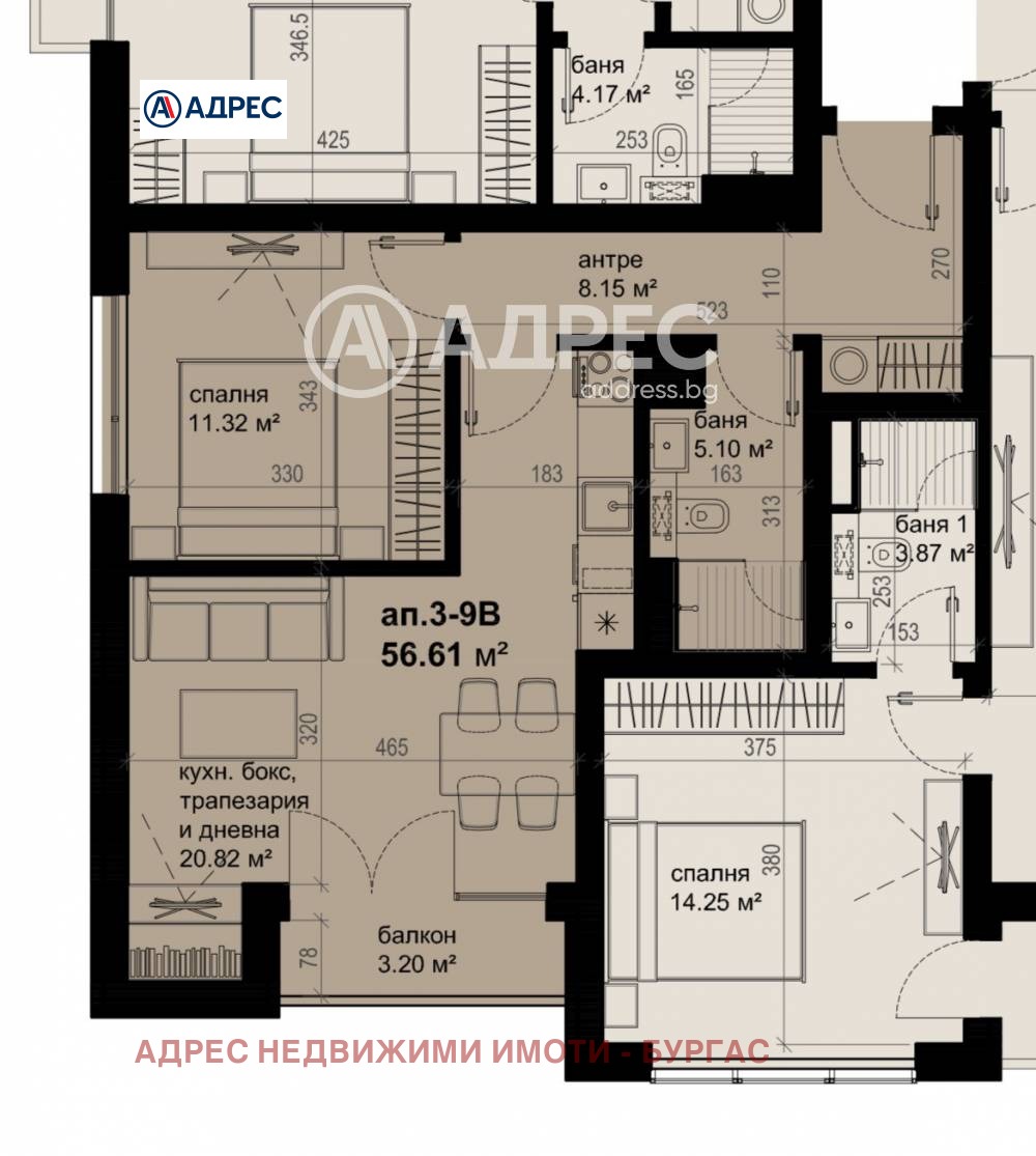Продава 2-СТАЕН, гр. Бургас, Изгрев, снимка 8 - Апартаменти - 53783432