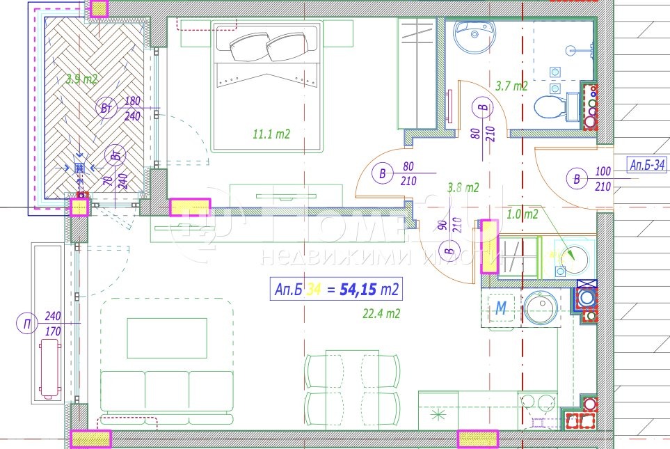 Продава 2-СТАЕН, гр. София, Малинова долина, снимка 8 - Апартаменти - 54352614