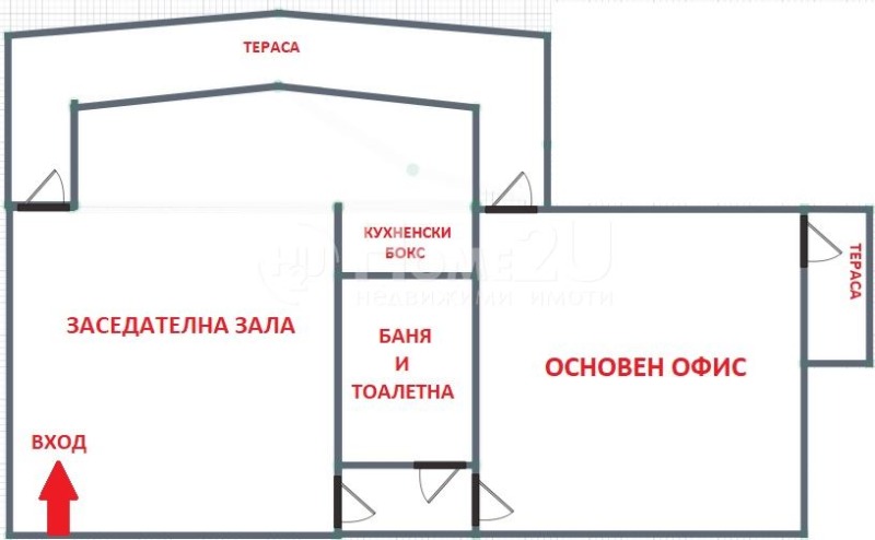 Te huur  Kantoor Sofia , Studentski grad , 119 m² | 60294304 - afbeelding [2]