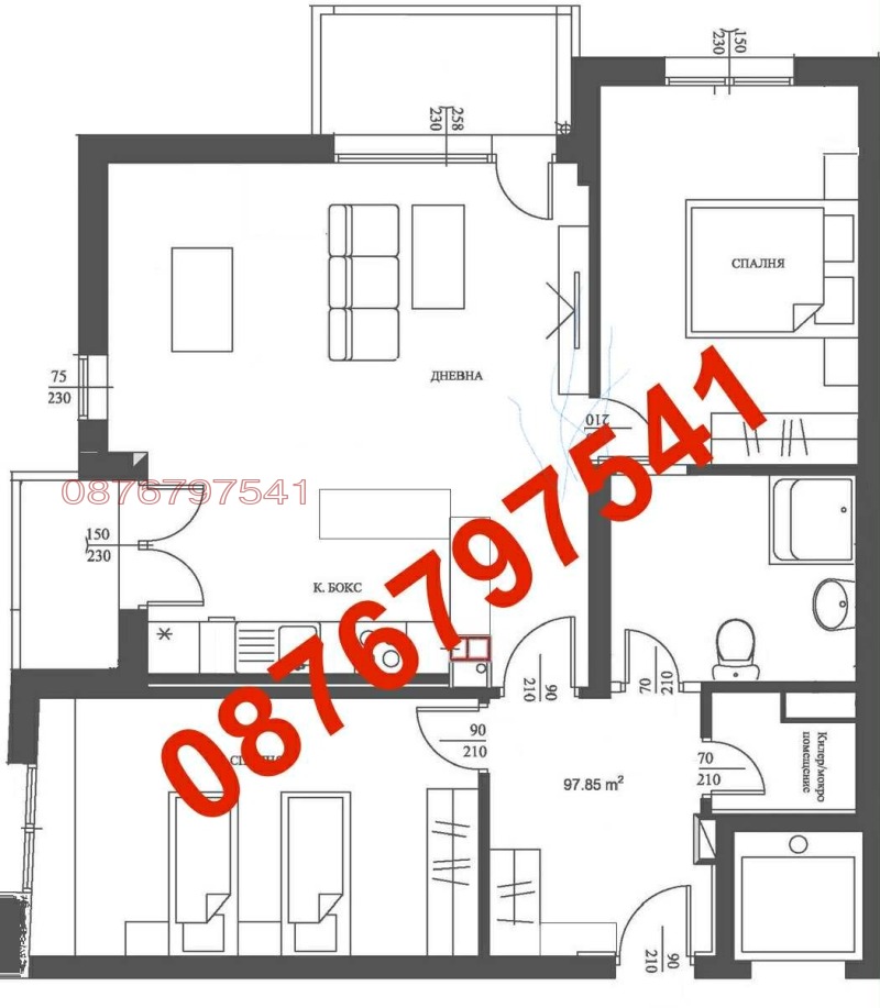 En renta  2 dormitorios Sofia , Belite brezi , 98 metros cuadrados | 33392785 - imagen [7]