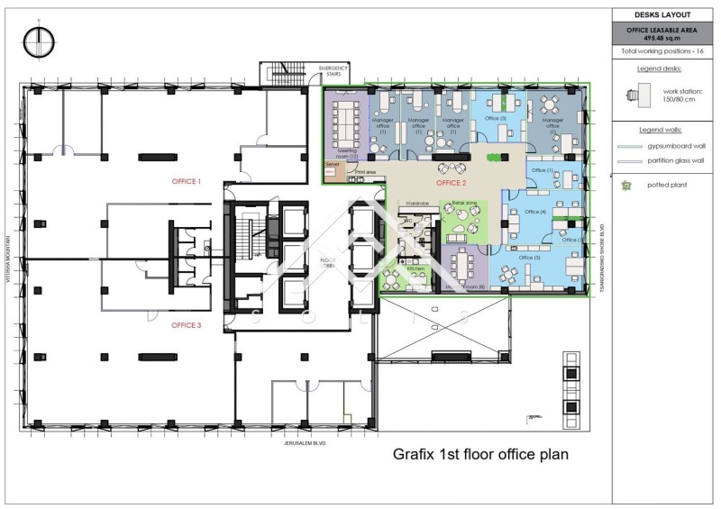 Te huur  Kantoor Sofia , Mladost 1 , 495 m² | 99391475 - afbeelding [17]