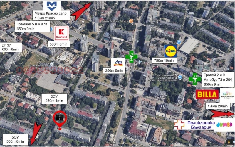 Дава под наем 3-СТАЕН, гр. София, Бъкстон, снимка 2 - Апартаменти - 53256371