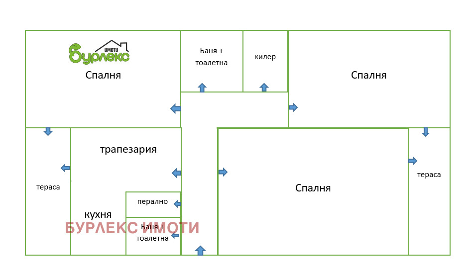 Дава под наем 4-СТАЕН, гр. Варна, Лятно кино Тракия, снимка 16 - Апартаменти - 55392108
