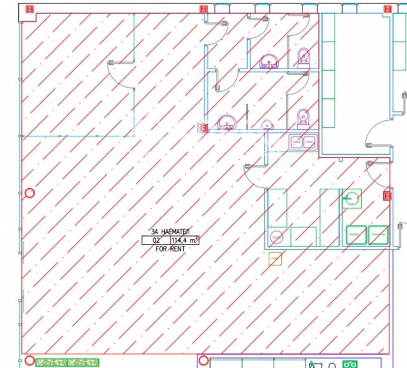 Kiralık  Mağaza Plovdiv , Mladejki Halm , 114 metrekare | 60363975