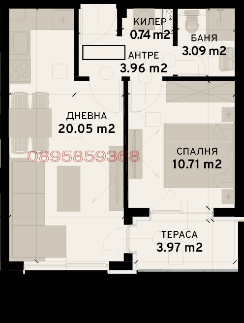 Дава под наем 2-СТАЕН, гр. София, Овча купел 2