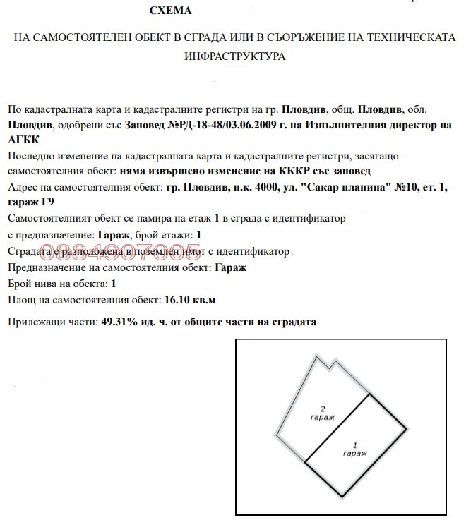 Дава под наем ГАРАЖ, ПАРКОМЯСТО, гр. Пловдив, Кършияка