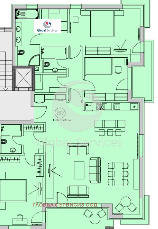 For Rent  2 bedroom Sofia , Simeonovo , 227 sq.m | 18975859