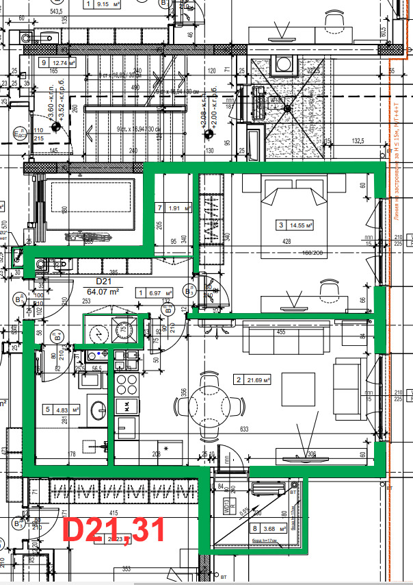 Дава под наем 2-СТАЕН, гр. София, Манастирски ливади, снимка 6 - Апартаменти - 53724150
