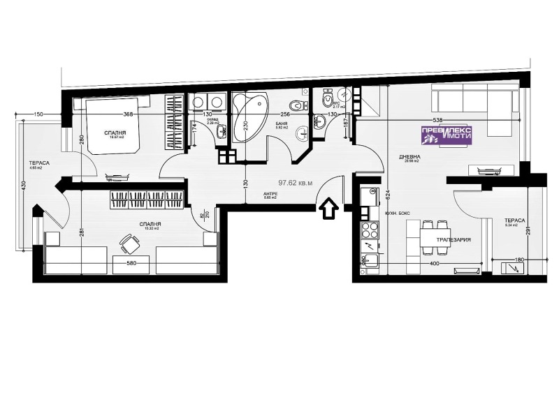 Da affittare  2 camere da letto Plovdiv , Vastanicheski , 118 mq | 55028869 - Immagine [17]