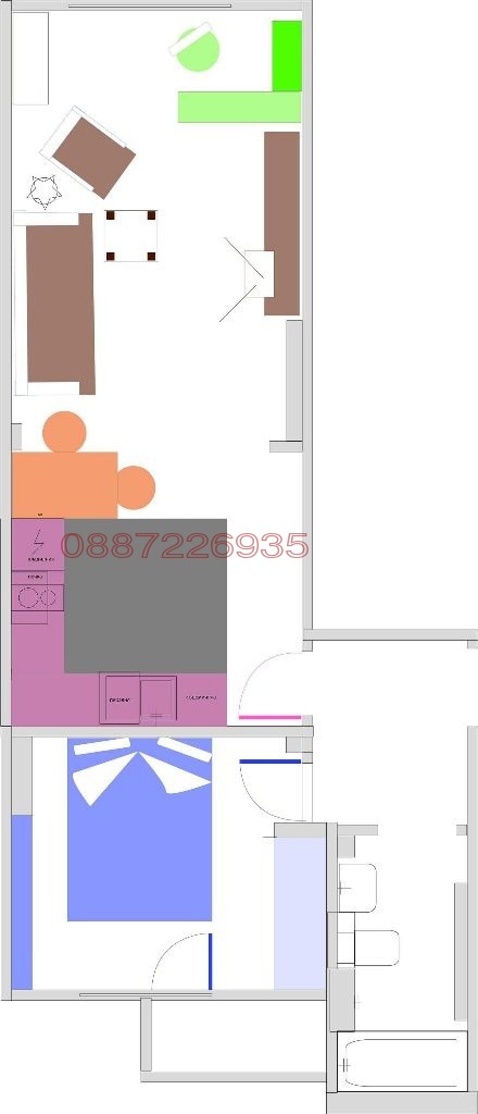 Дава под наем 2-СТАЕН, гр. София, Център, снимка 12 - Апартаменти - 54250354